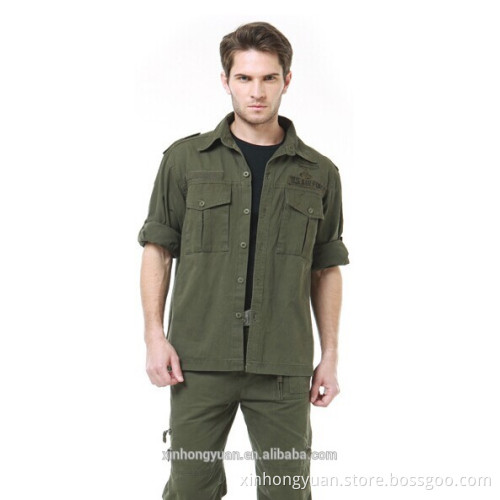 long sleeves men shirt Military enthusiasts uniforms